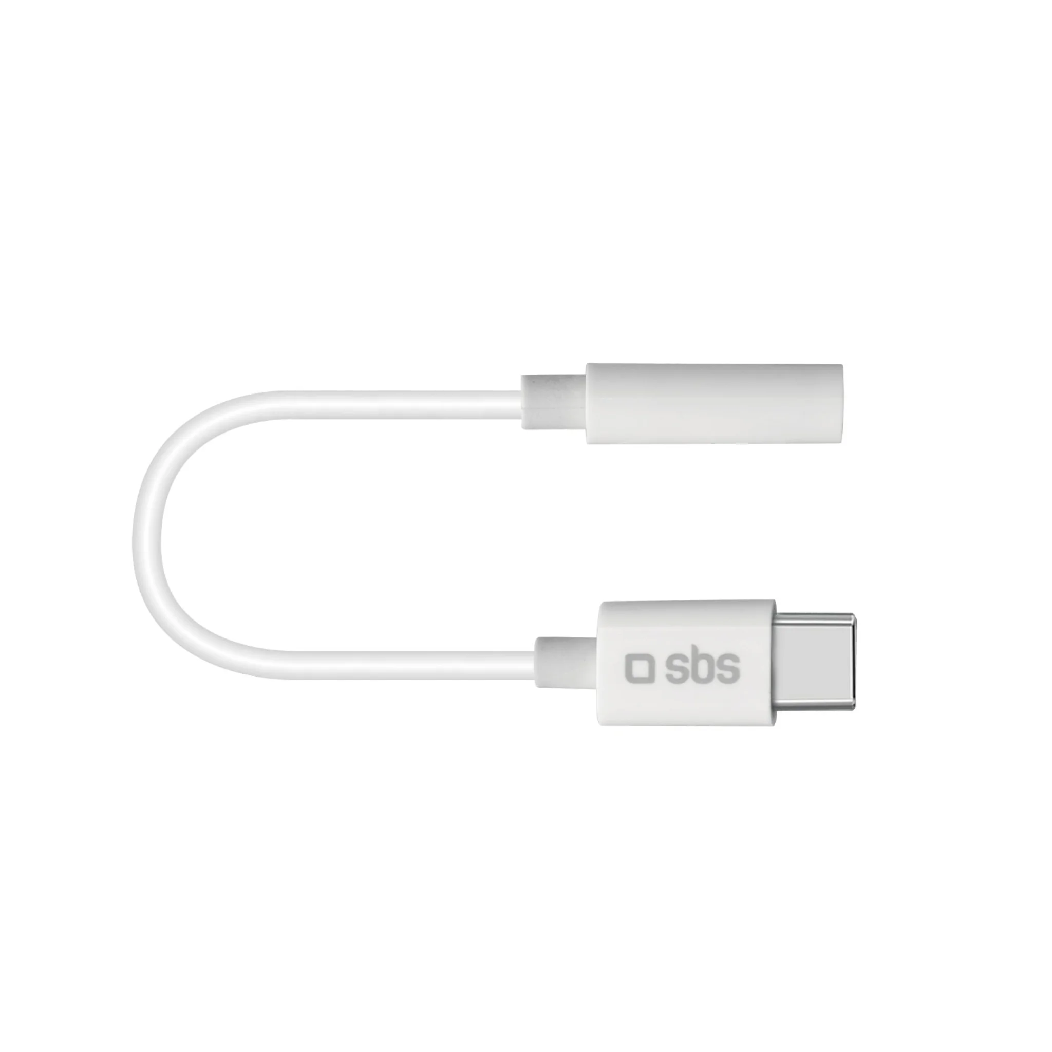 SBS USB C till mini-jackadapter. Vit