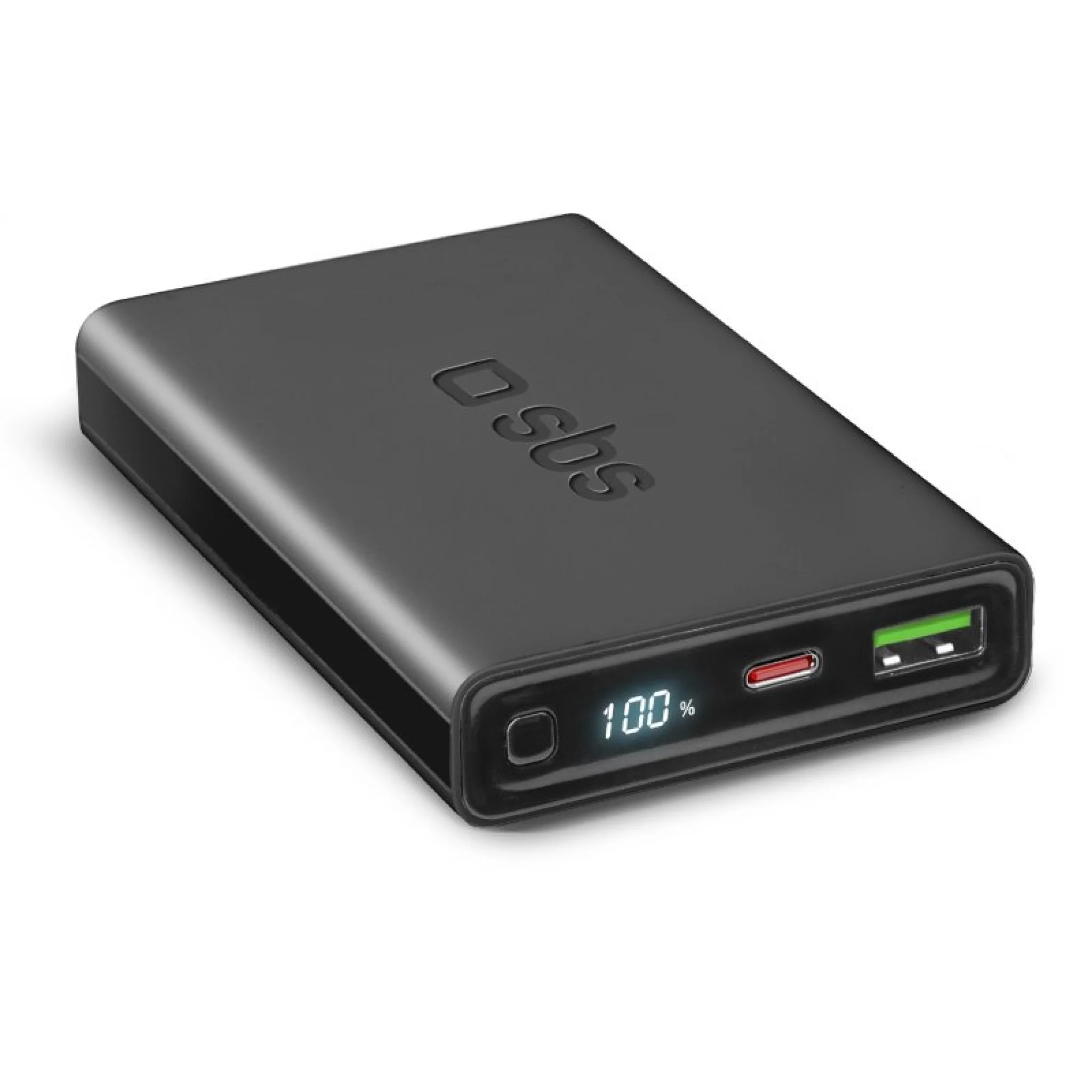 SBS powerbank 10 000 mAh. Svart