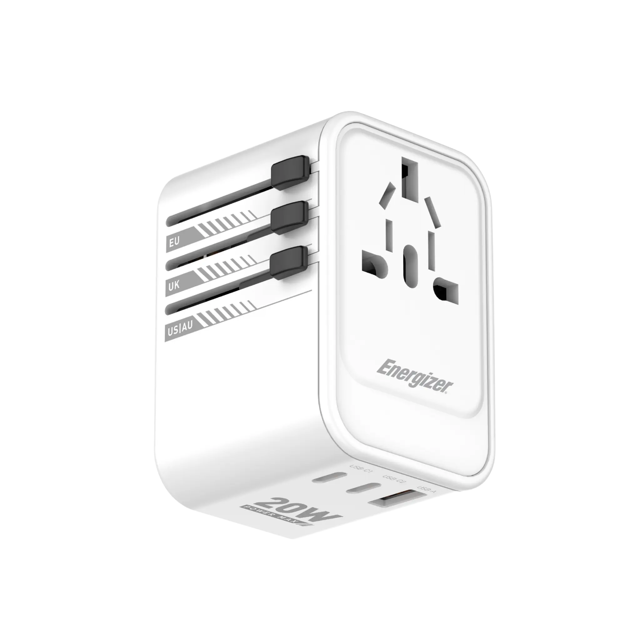 Energizer 20W reseladdare med dubbla USB-C och USB-A