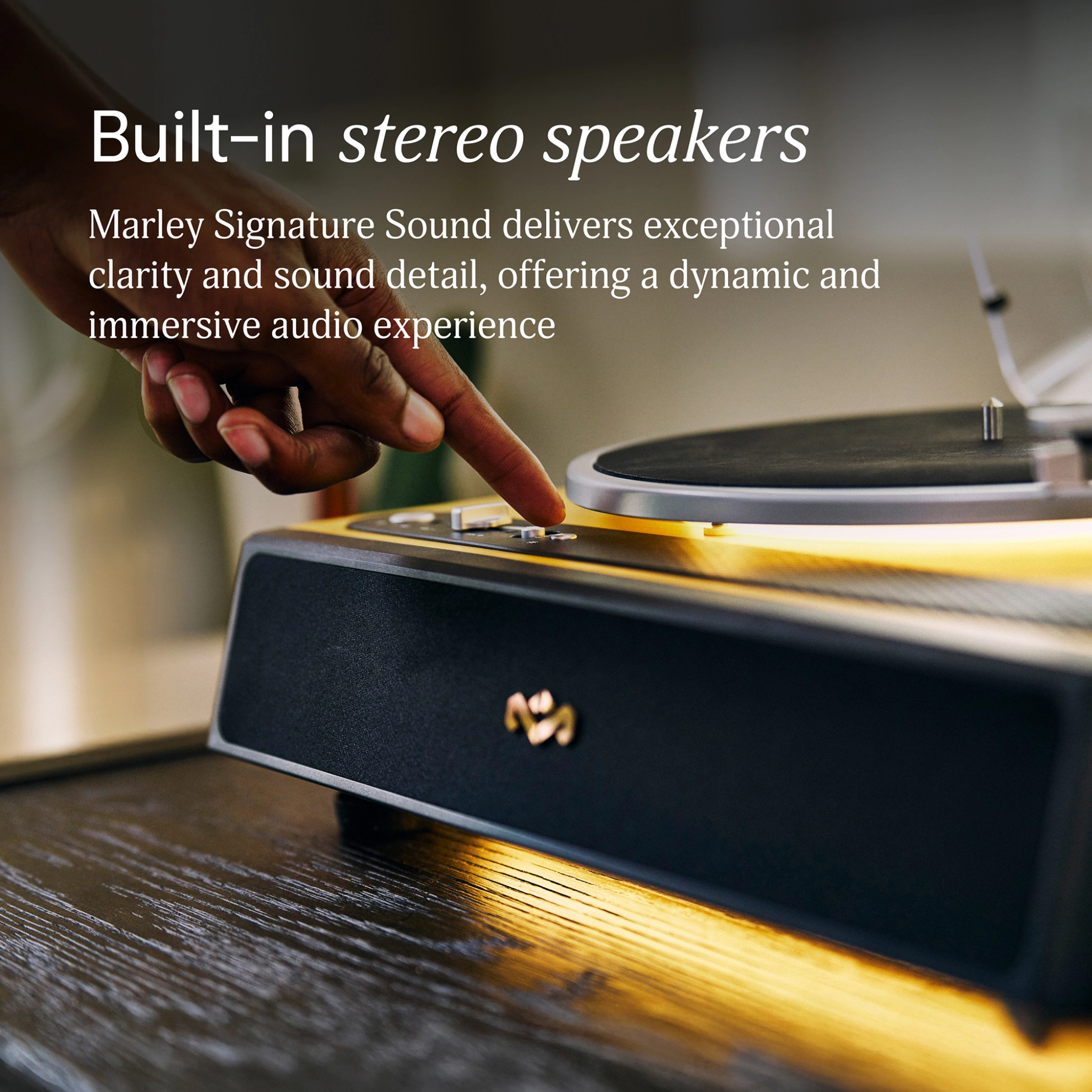 Marley Soul Rebel skivspelare. Svart