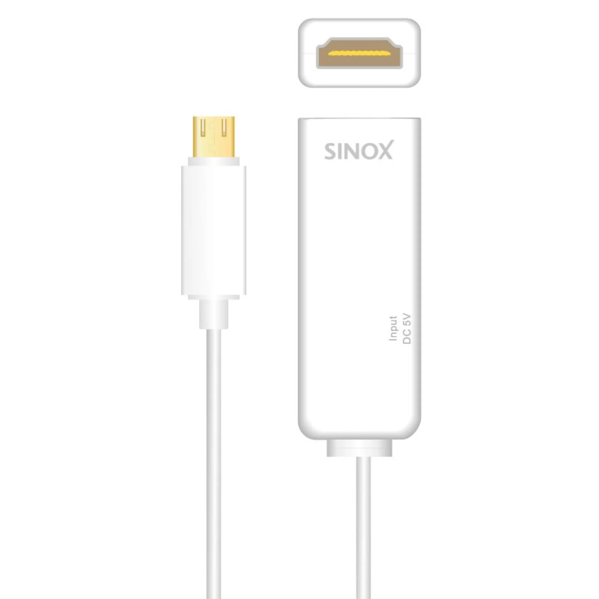 Sinox HDTV-adapter. 0,2m. Vit