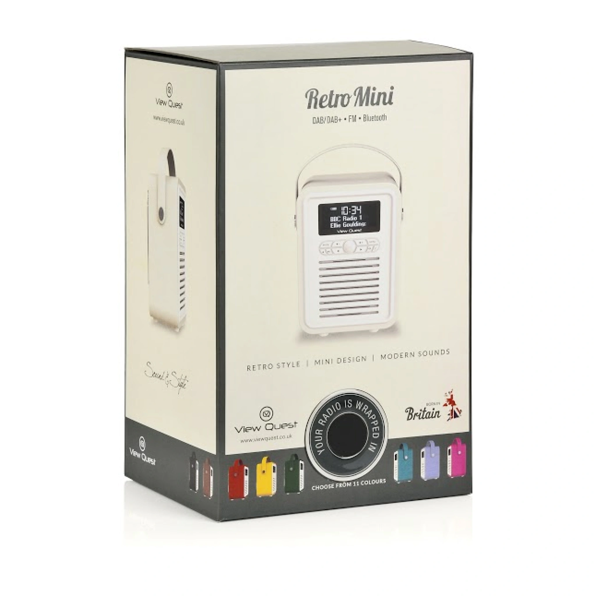 VQ Retro Miniradio. Svart