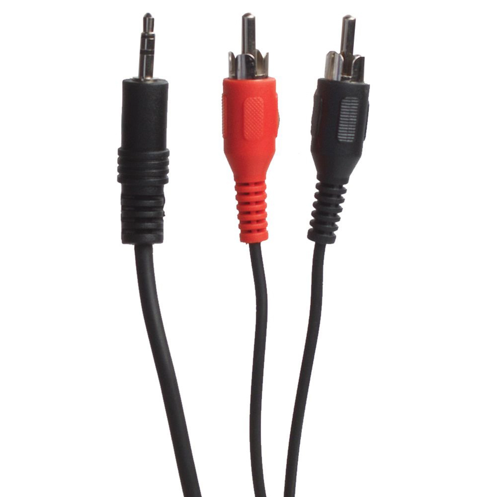 Connectech 3,5mm Mini Jack till Phono-kabel. 10m. Svart