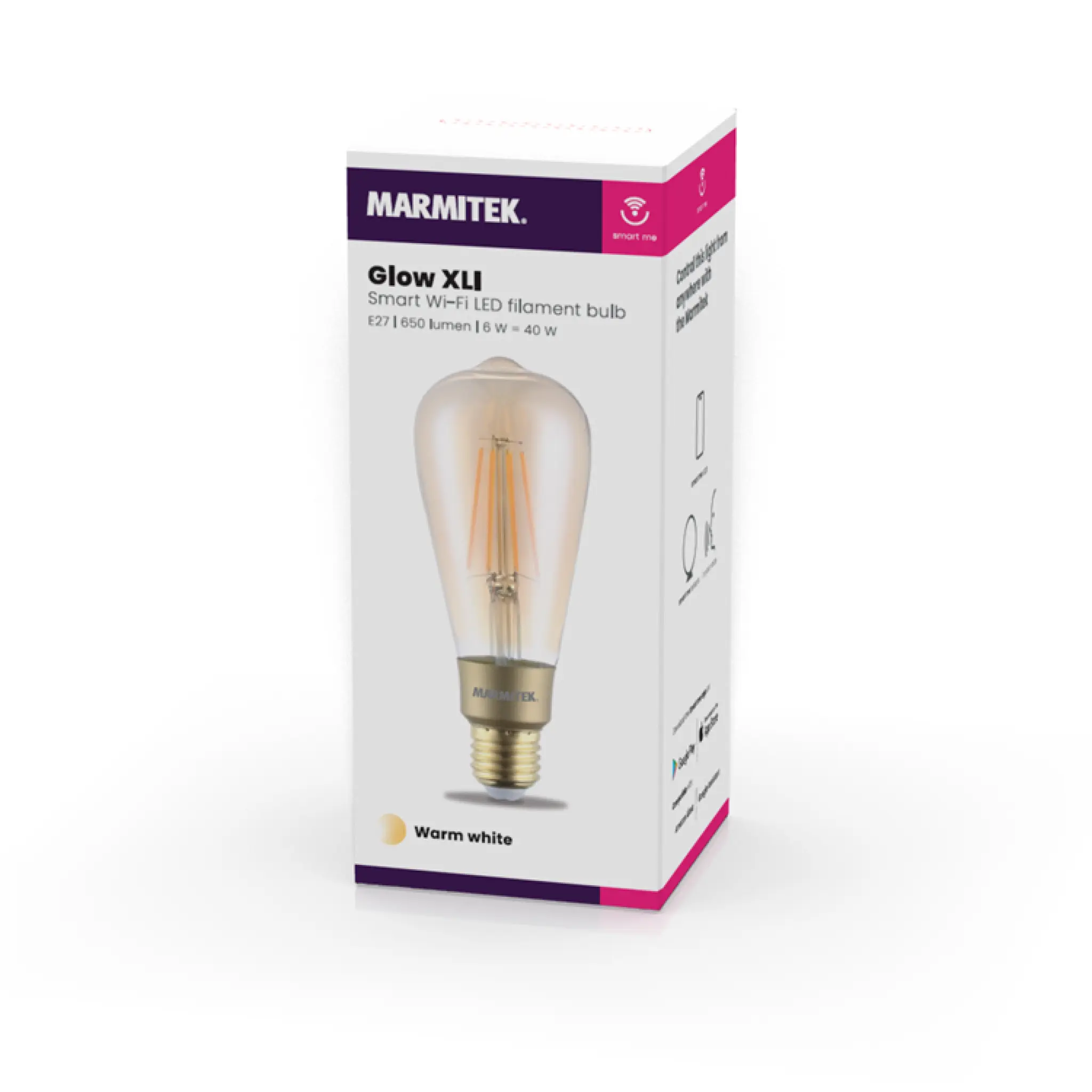 Marmitek Glow XLI. E27. Varmt vitt