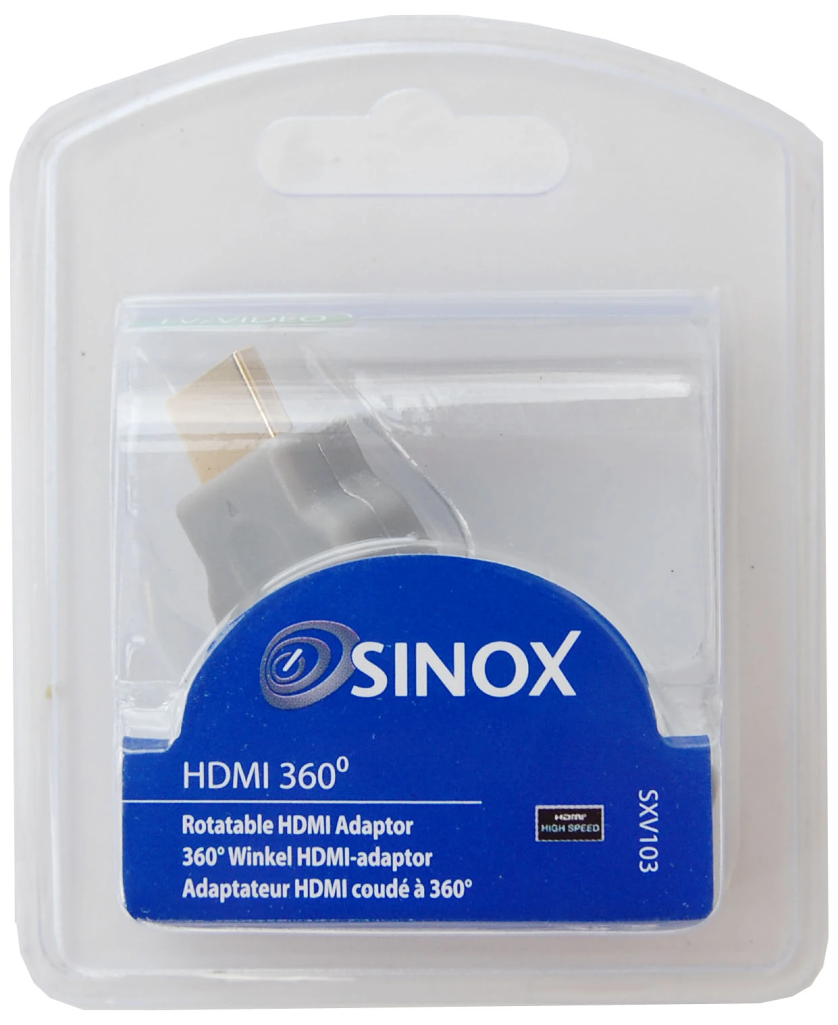 Sinox vridbar HDMI™-adapter. Grå