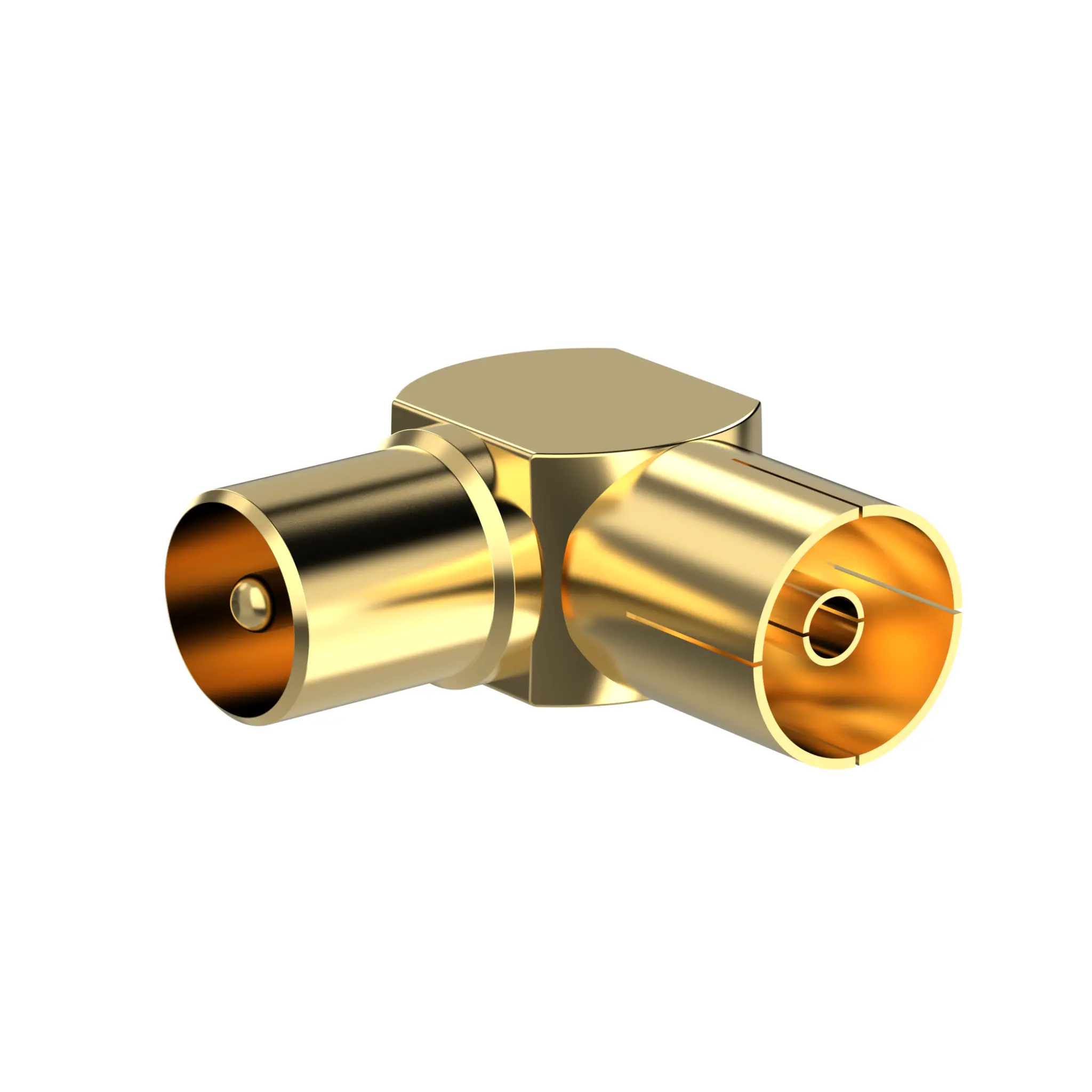 Sinox 90° antennadapter. Guld