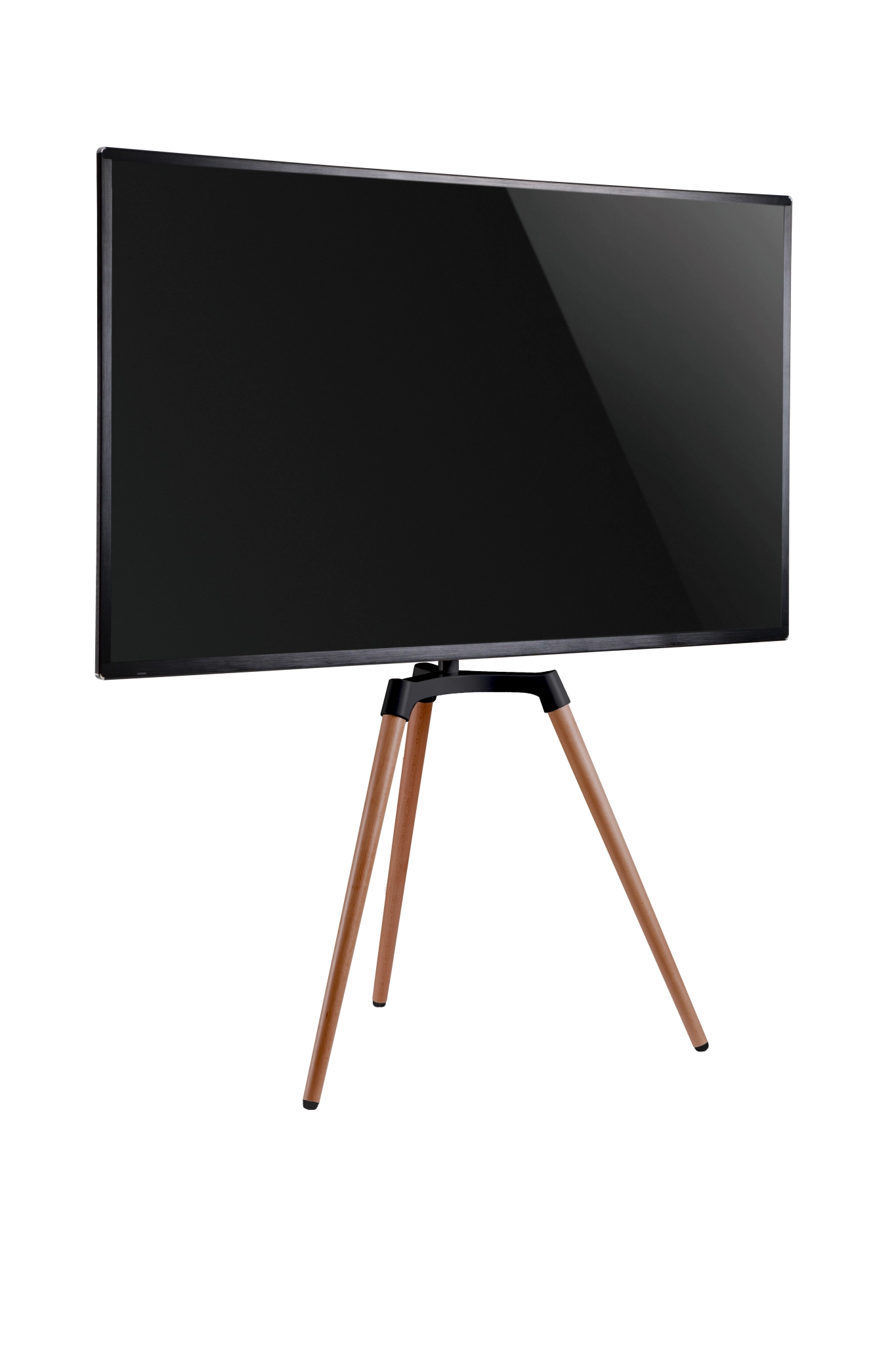 Sinox Tripod TV-golvstativ med svängbar topp. 50"-65". Mörkt trä/svart