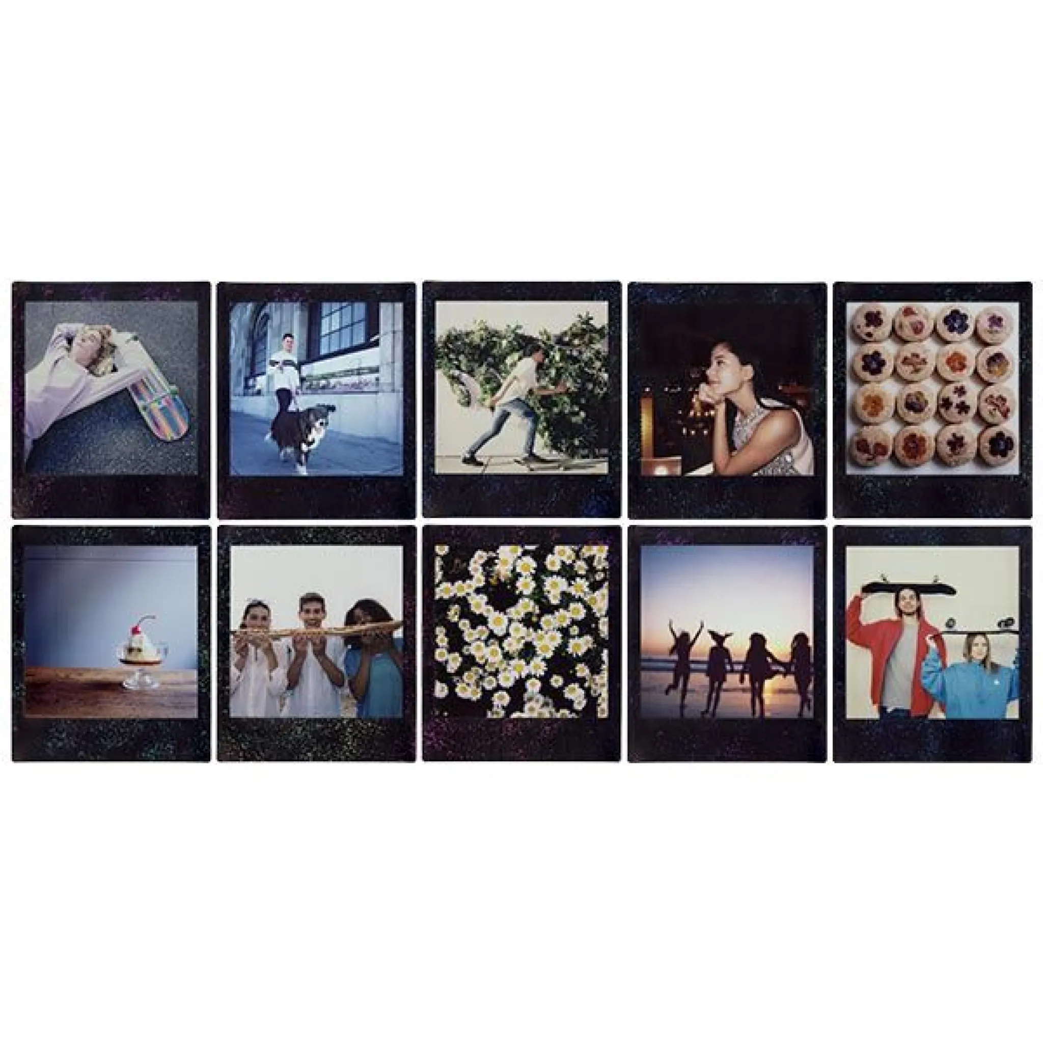 INSTAX Square film. 10 stycken. Svart med stjärnor