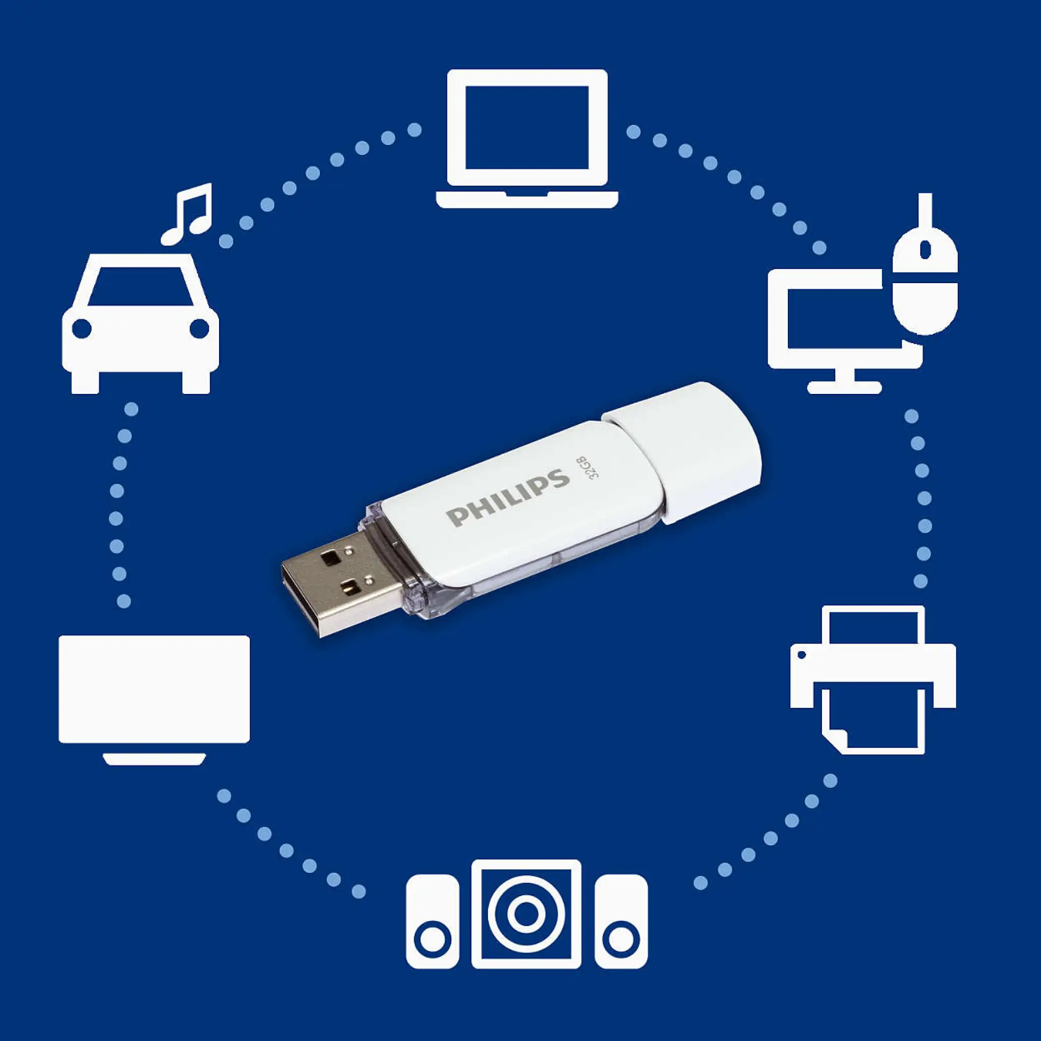 Philips Flash Drive. 32GB. Snow edition 2.0