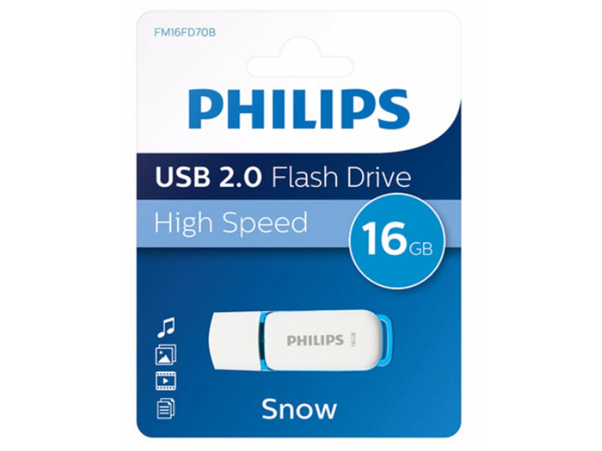 Philips Flash Drive. 16GB. Snow edition 2.0