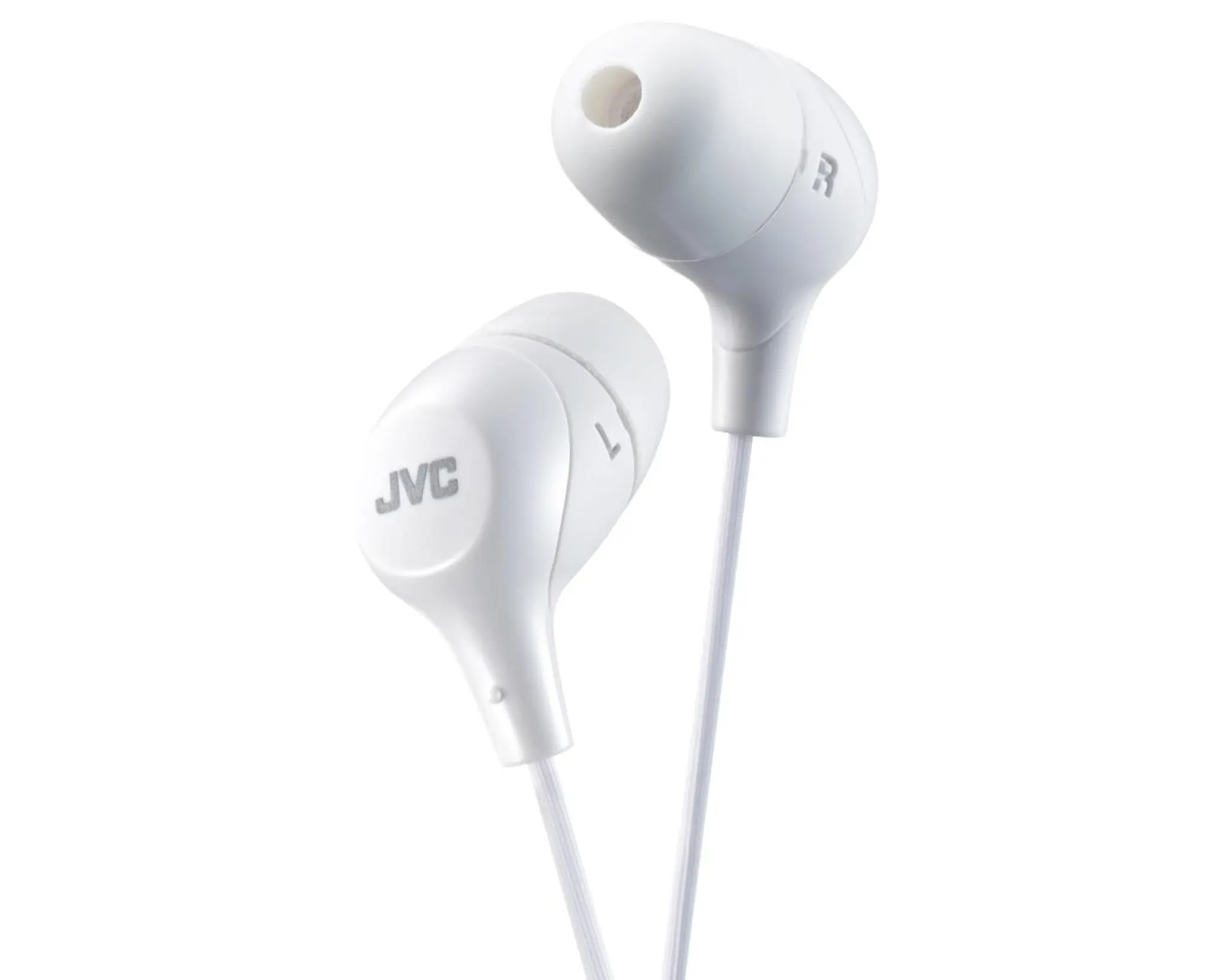 JVC in-ear hörlurar. Vit