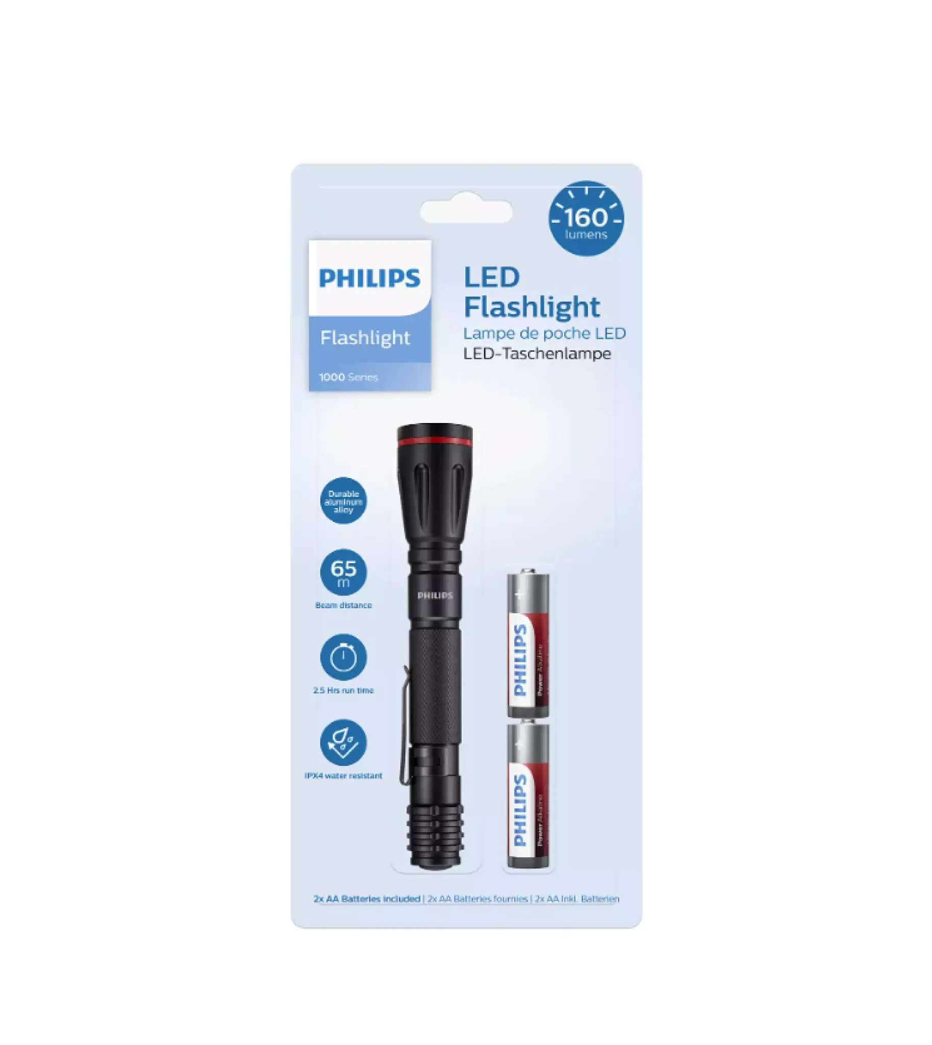Philips ficklampa. Svart
