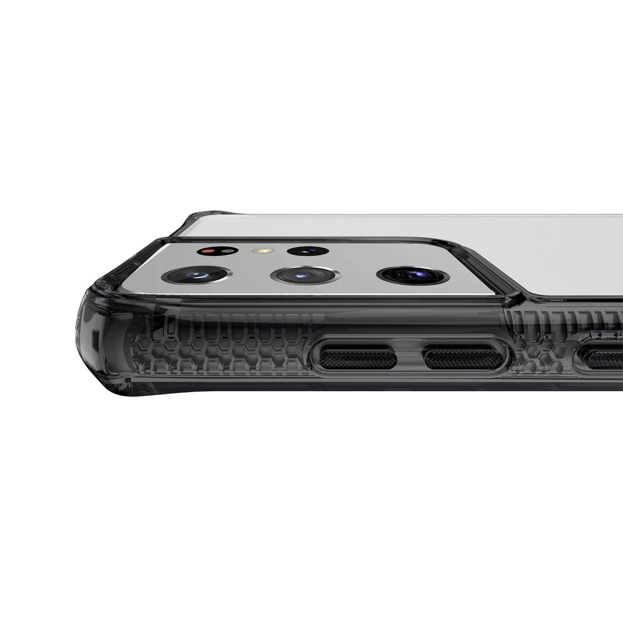 ITSKINS HYBRID CLEAR cover for Samsung Galaxy S21 Ultra 4G / 5G®. Black and transparent