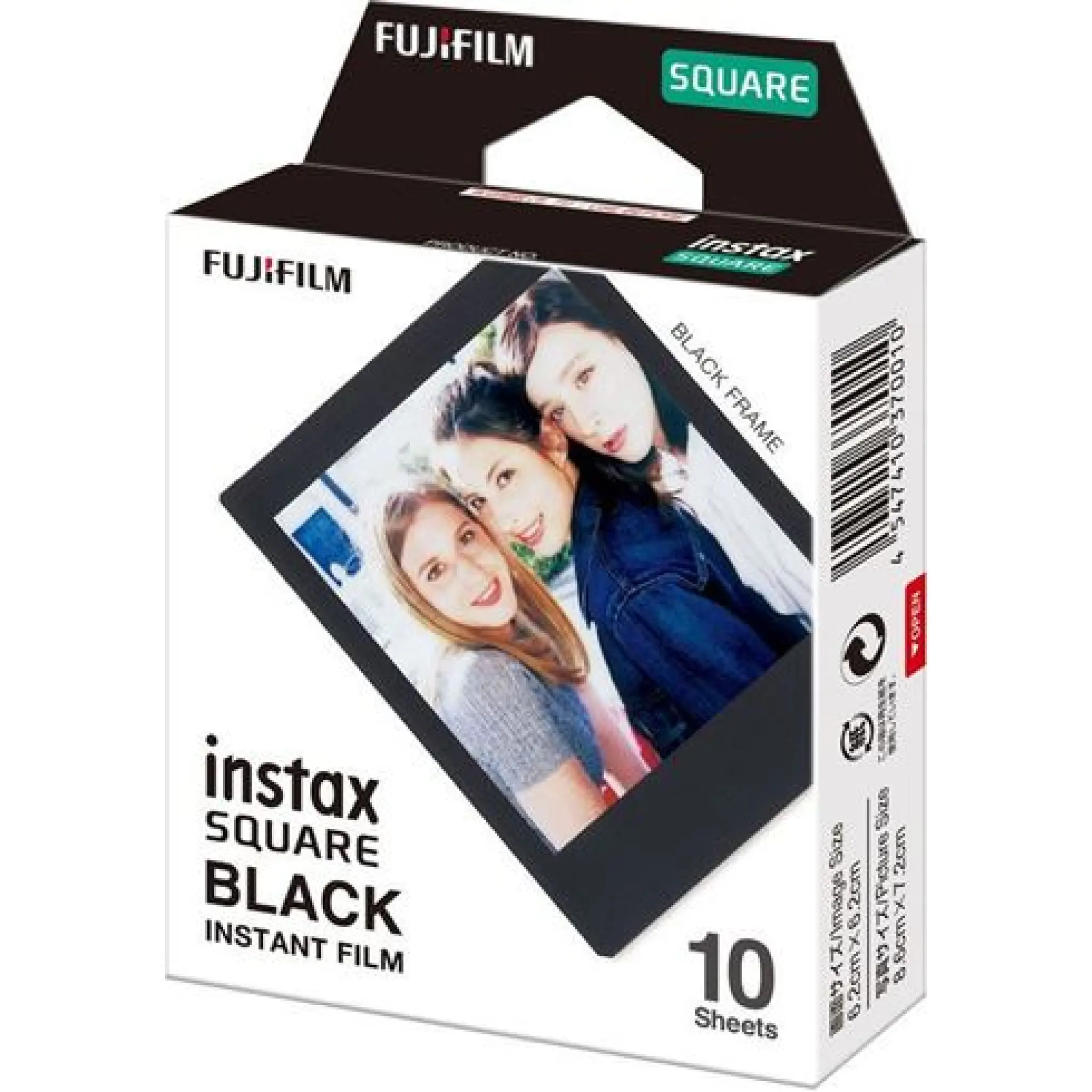 INSTAX Square Film. 10 bilder. Svart ram