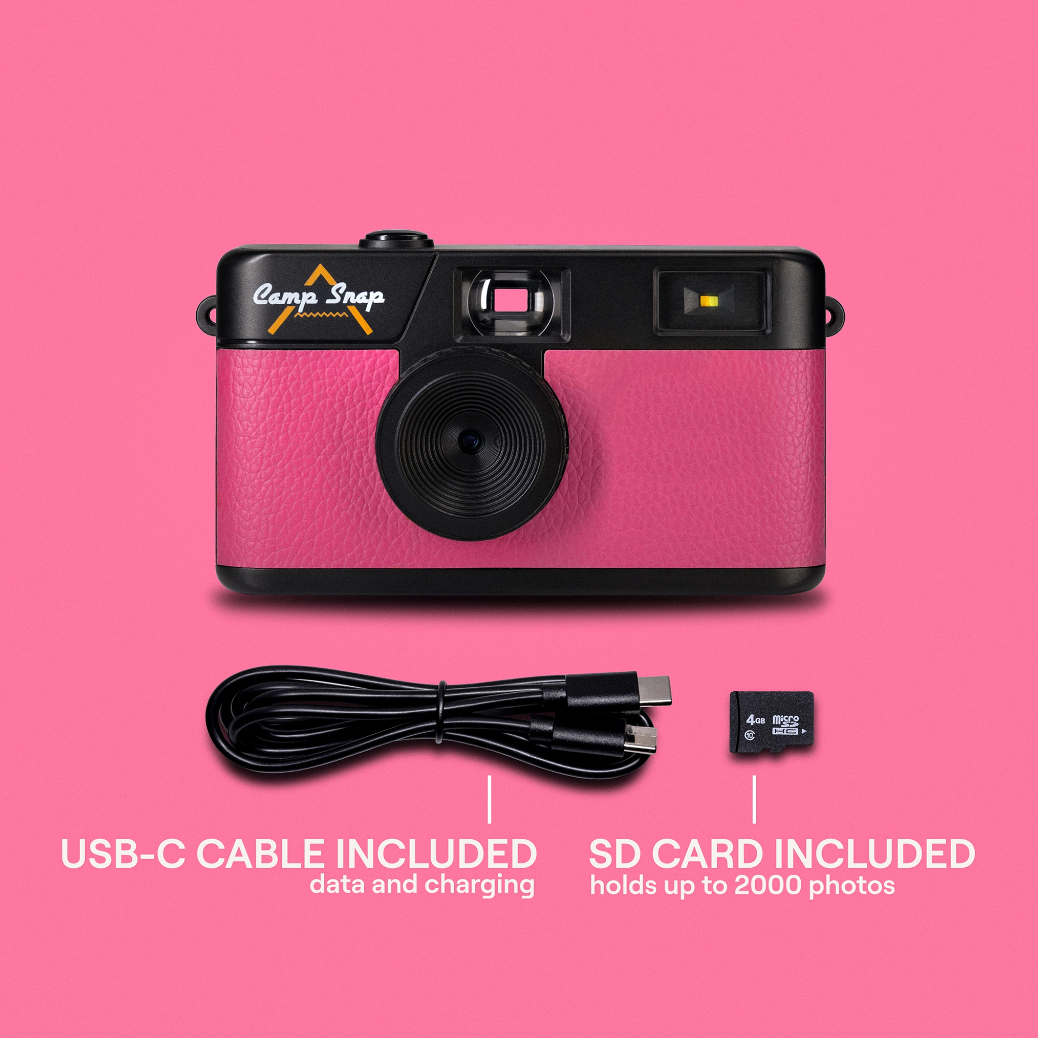 Camp Snap Camera. Flamingo rosa