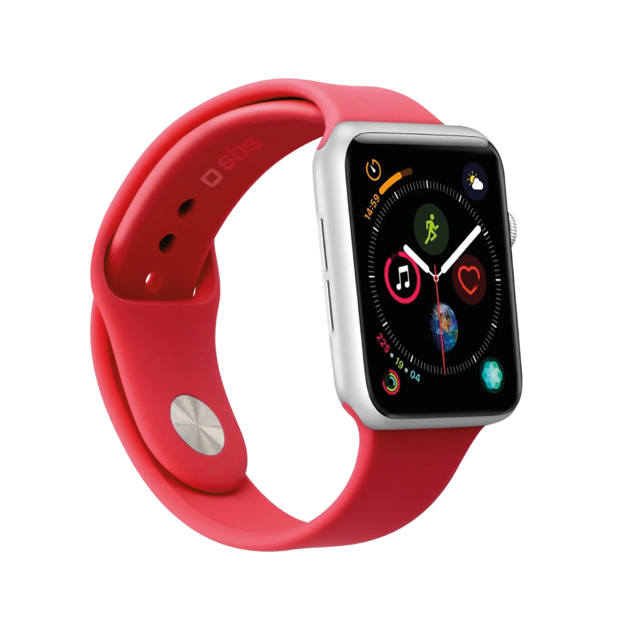 SBS silikonarmband för Apple Watch 38/40/41mm. Röd