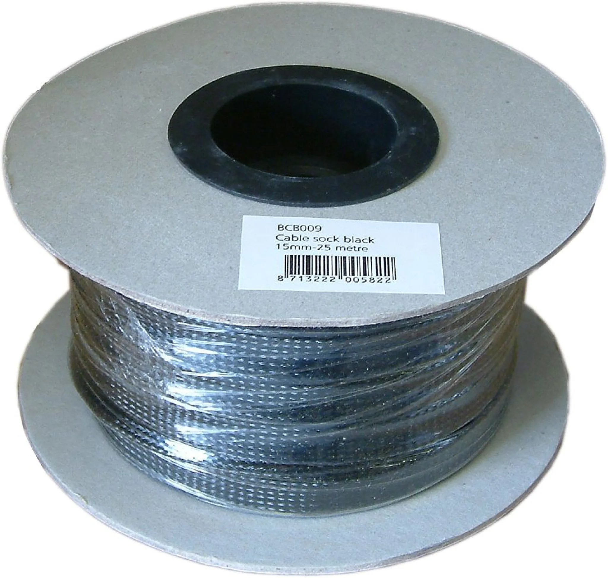 Cavus kabelstrumpa 15mm. 25m. Svart