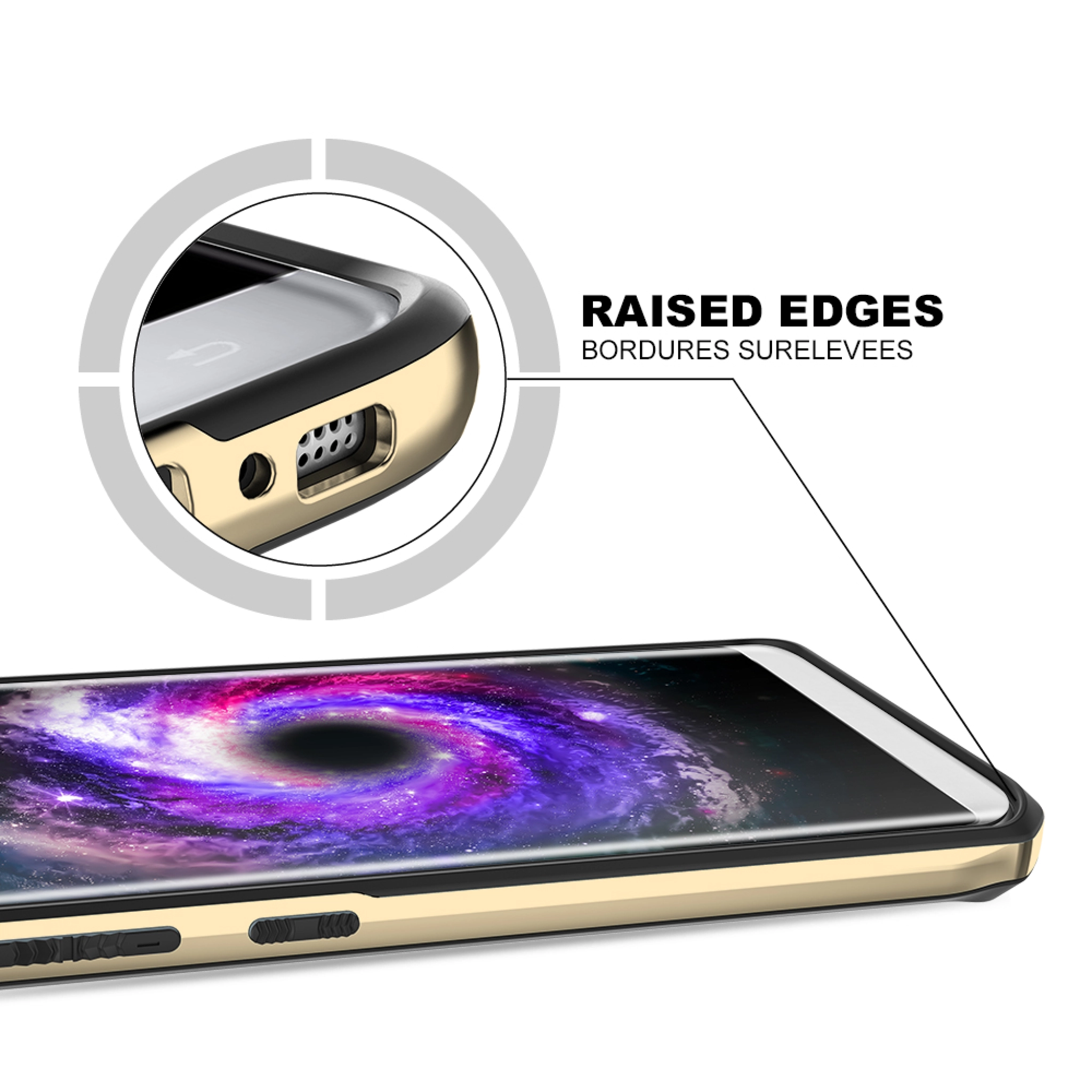 ITSKINS HYBRID EDGE skal för iPhone XS / X®. Rosa och svart