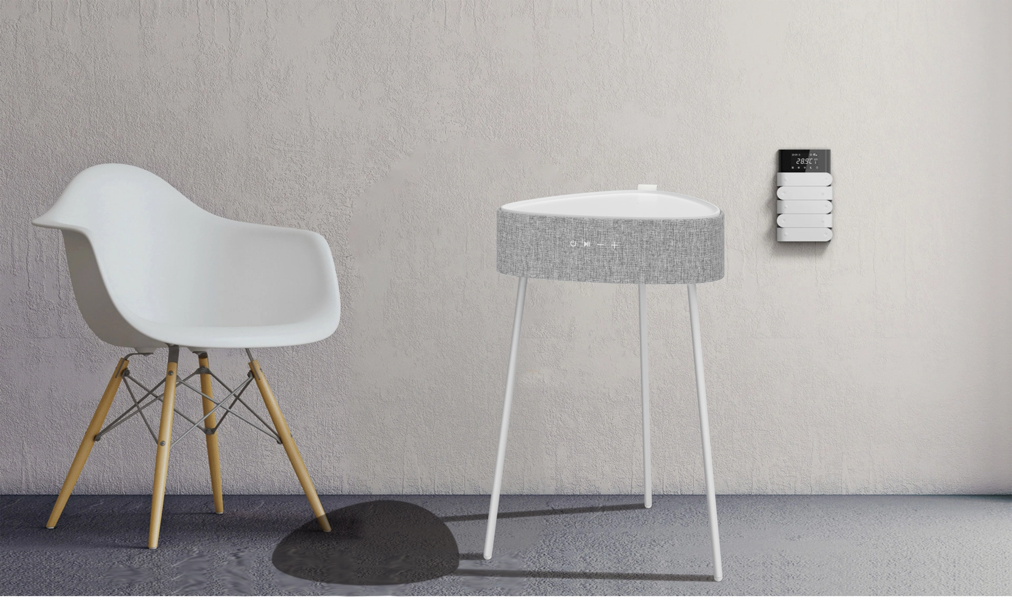 Sinox Bluetooth® högtalare och bord i vitt