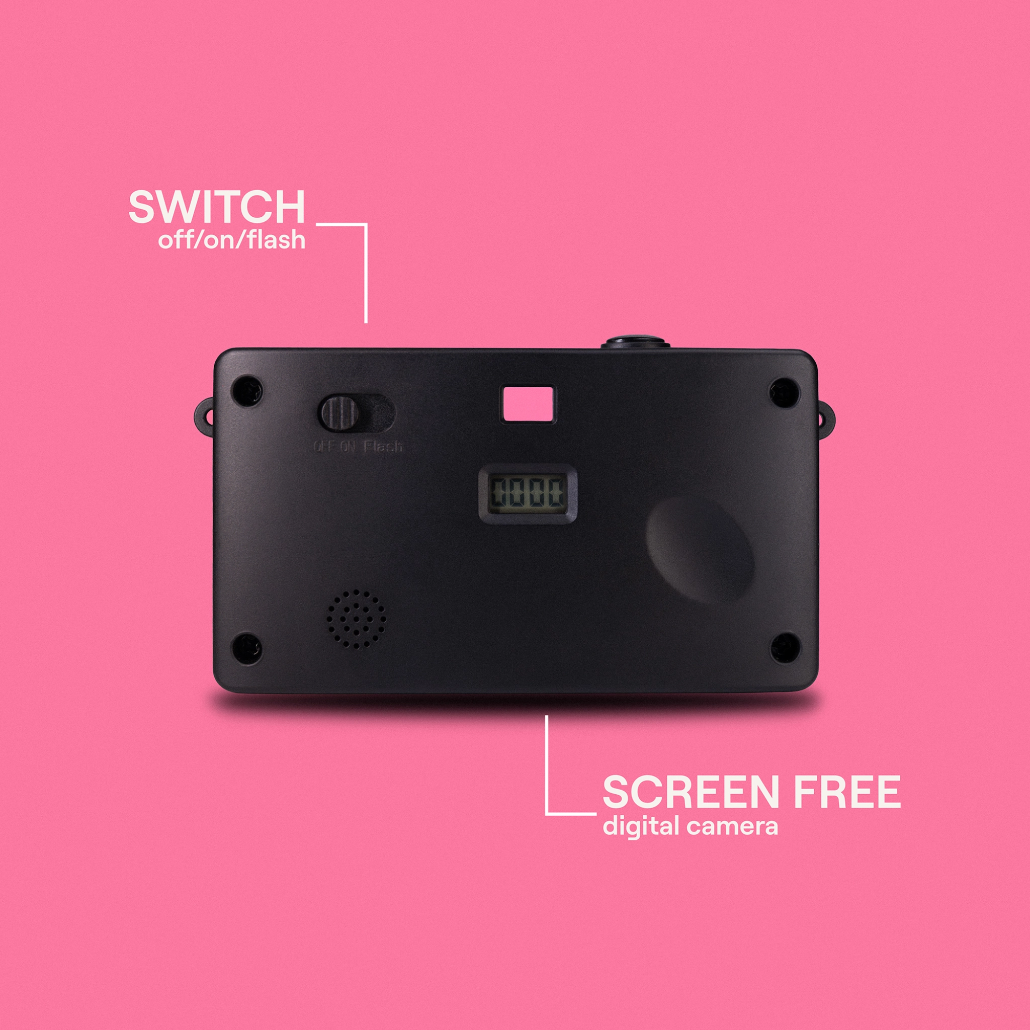 Camp Snap Camera. Flamingo rosa