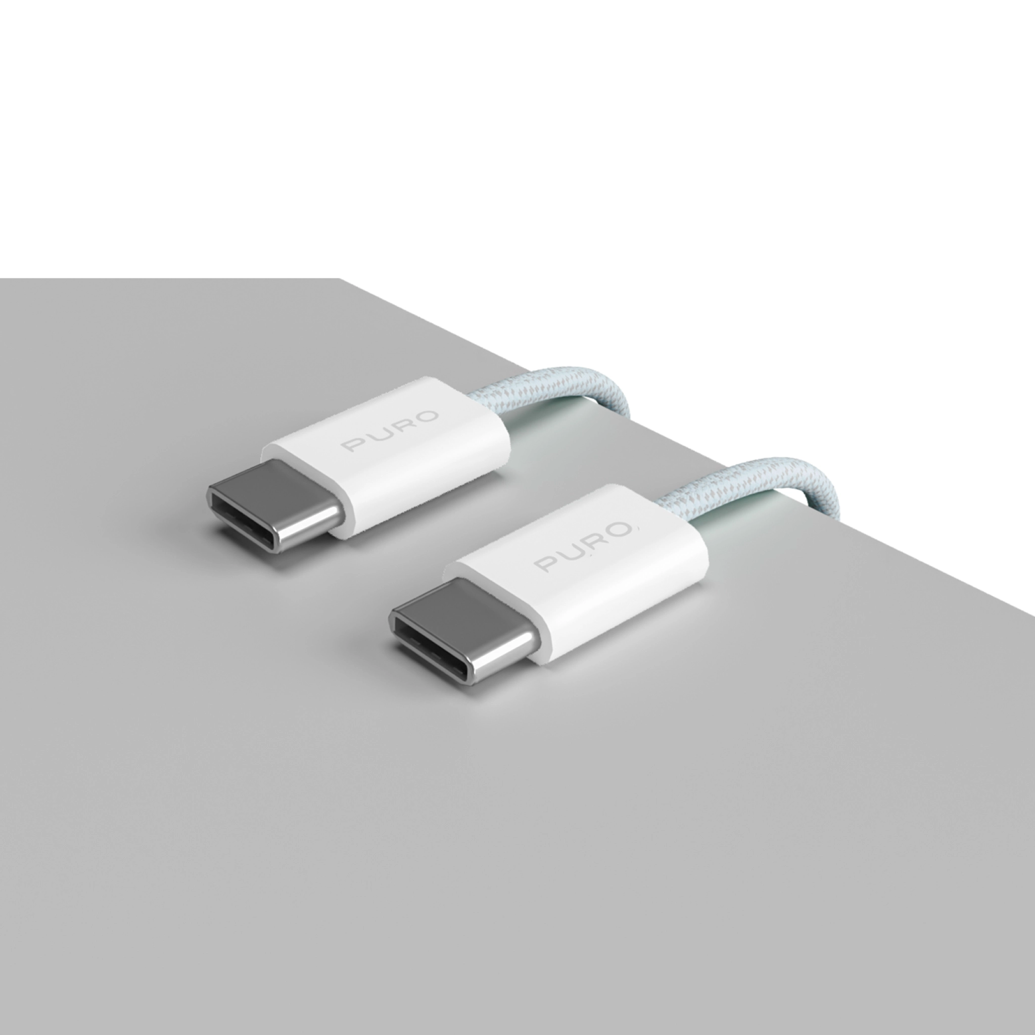PURO Fabrik 2.0 60W USB-C till USB-C laddnings- och synkkabel 1,5 m