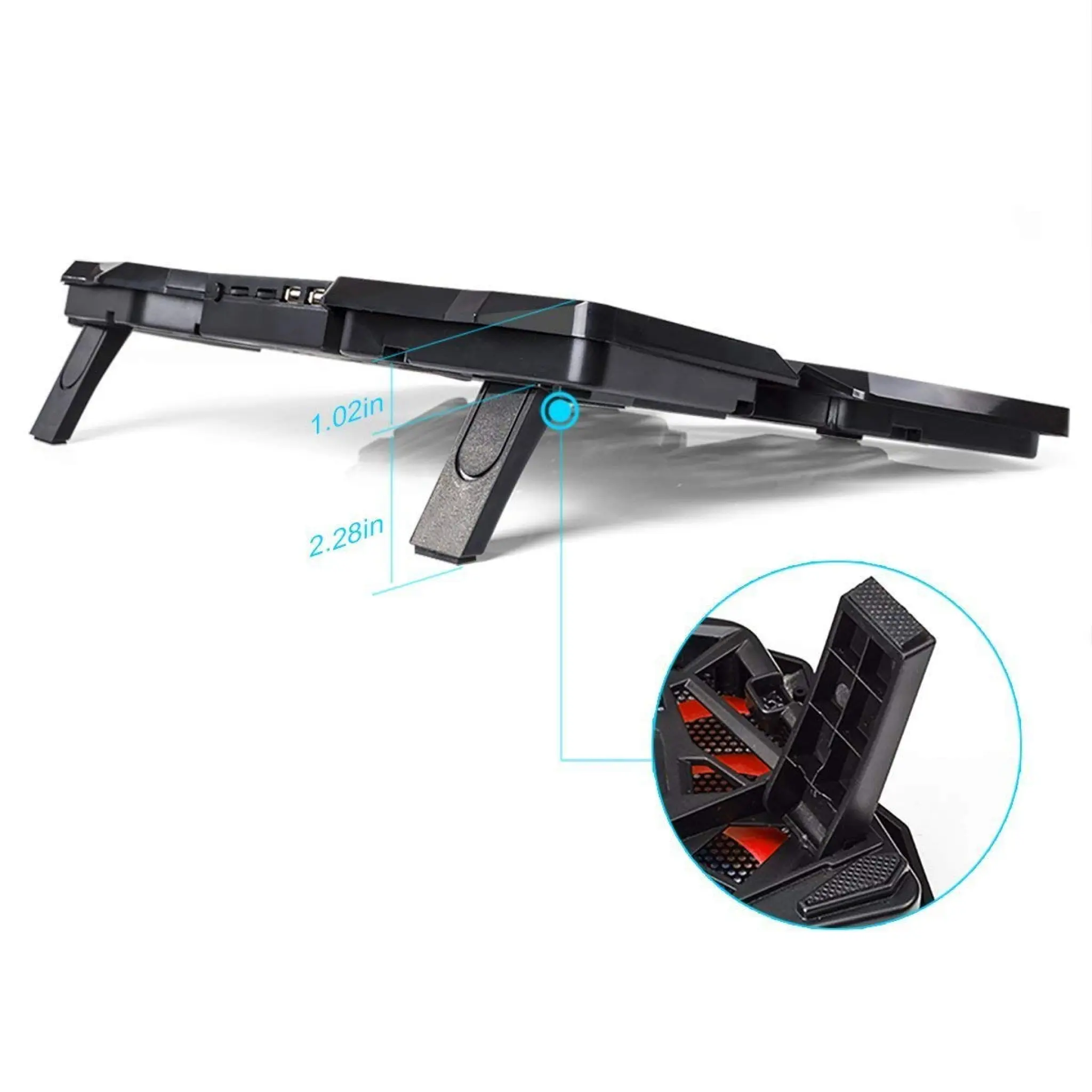 Marvo Laptop Cooling Stand. Svart/röd