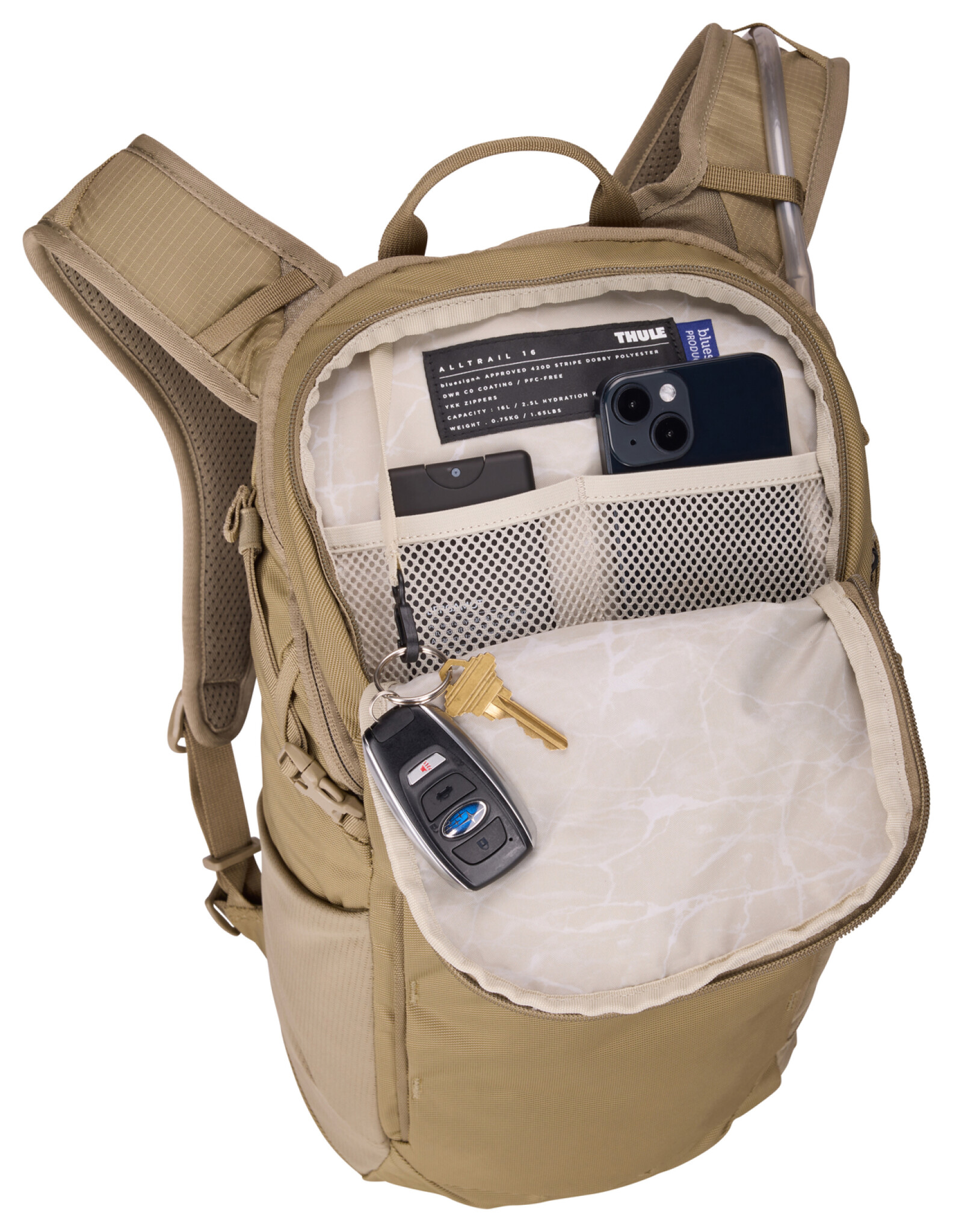 Thule AllTrail Hydration Backpack 16L. Faded Khaki