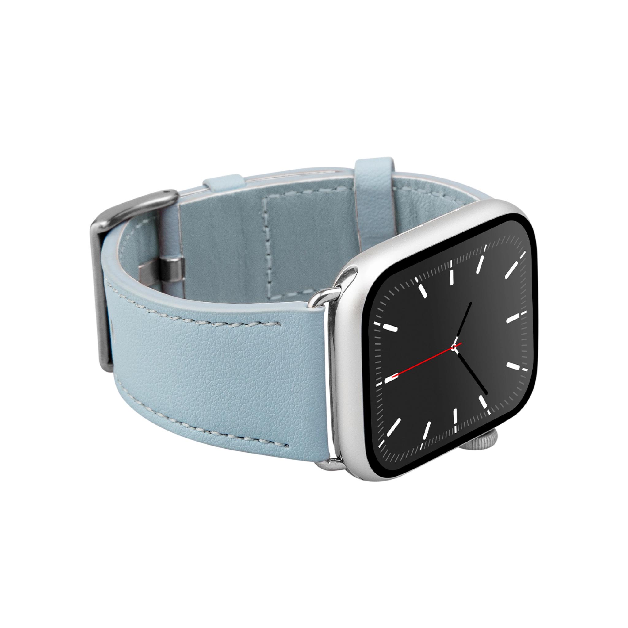 PURO E-Classic armband för Apple Watch 42, 44, 45, 46, 49 mm. Ljusblå