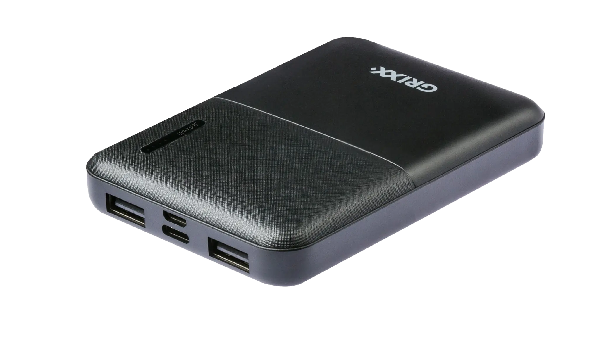Grixx Powerbank 5.000mAh. Svart