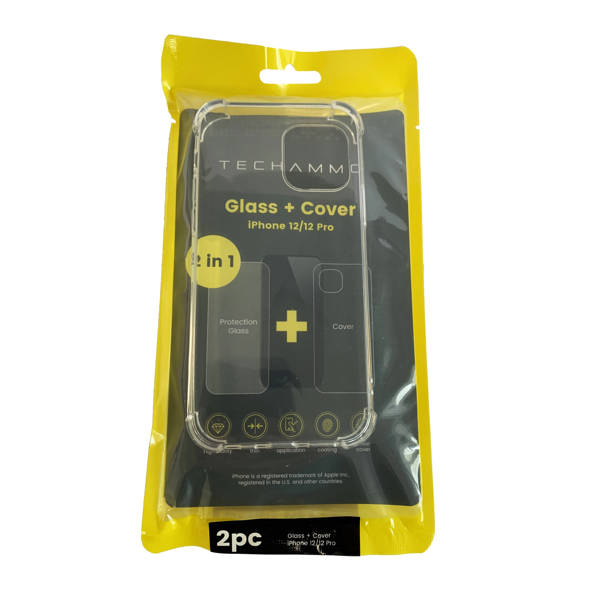 Techammo skyddsglas + cover iPhone® 12/12 Pro