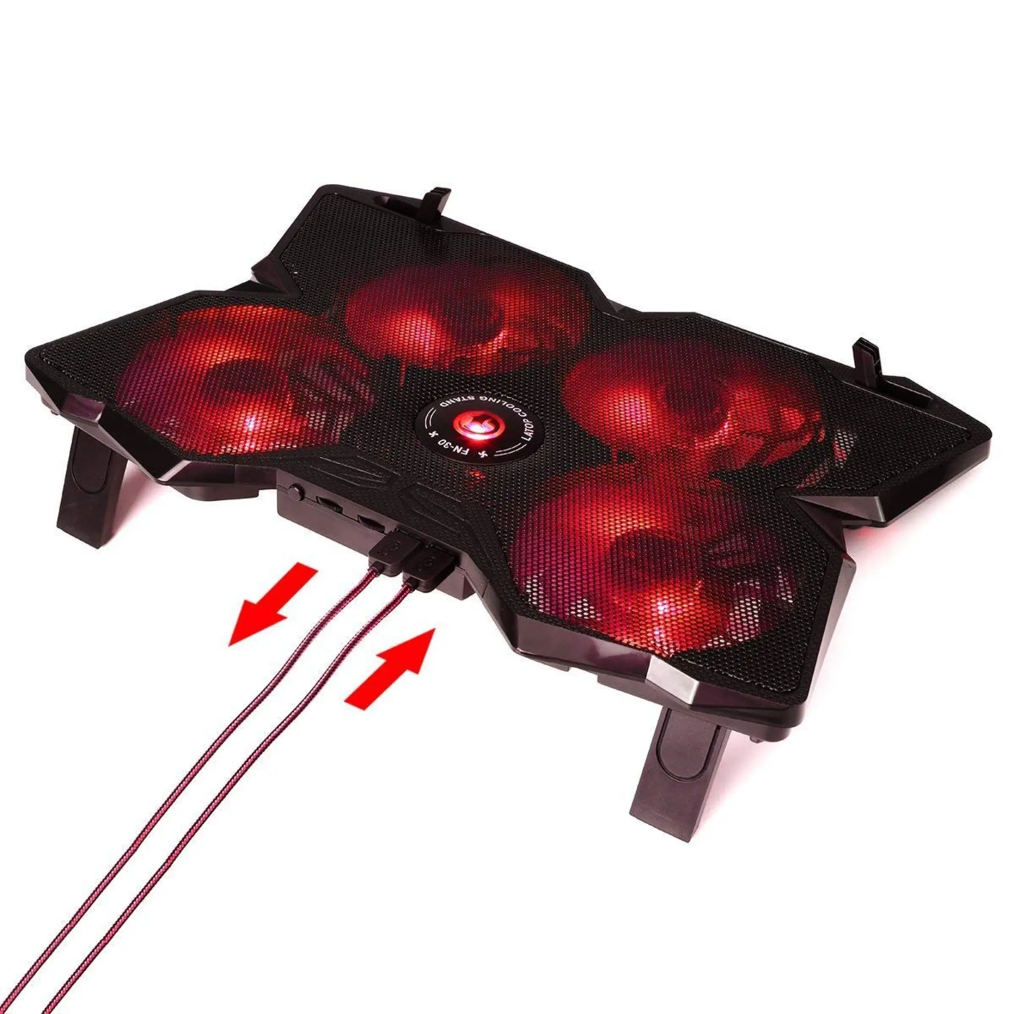 Marvo Laptop Cooling Stand. Svart/röd