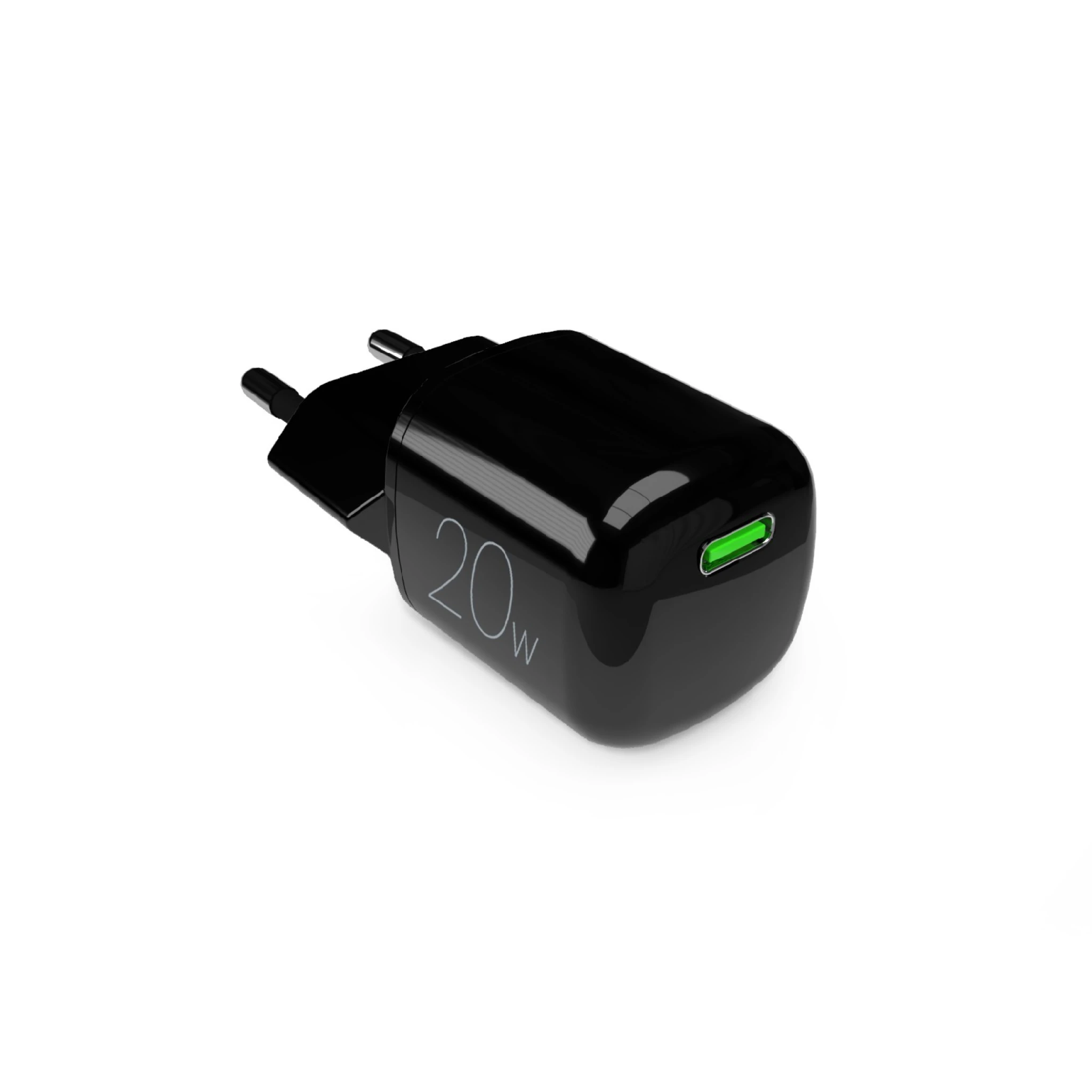 PURO MiniPro 20W USB-C väggladdare - GAN-teknik. Svart