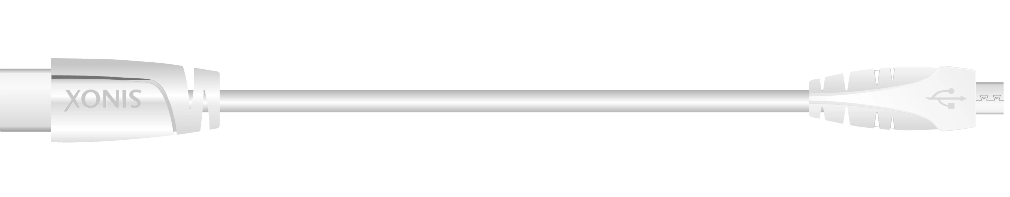 Sinox USB C-kabel till Micro USB. 1m. Vit