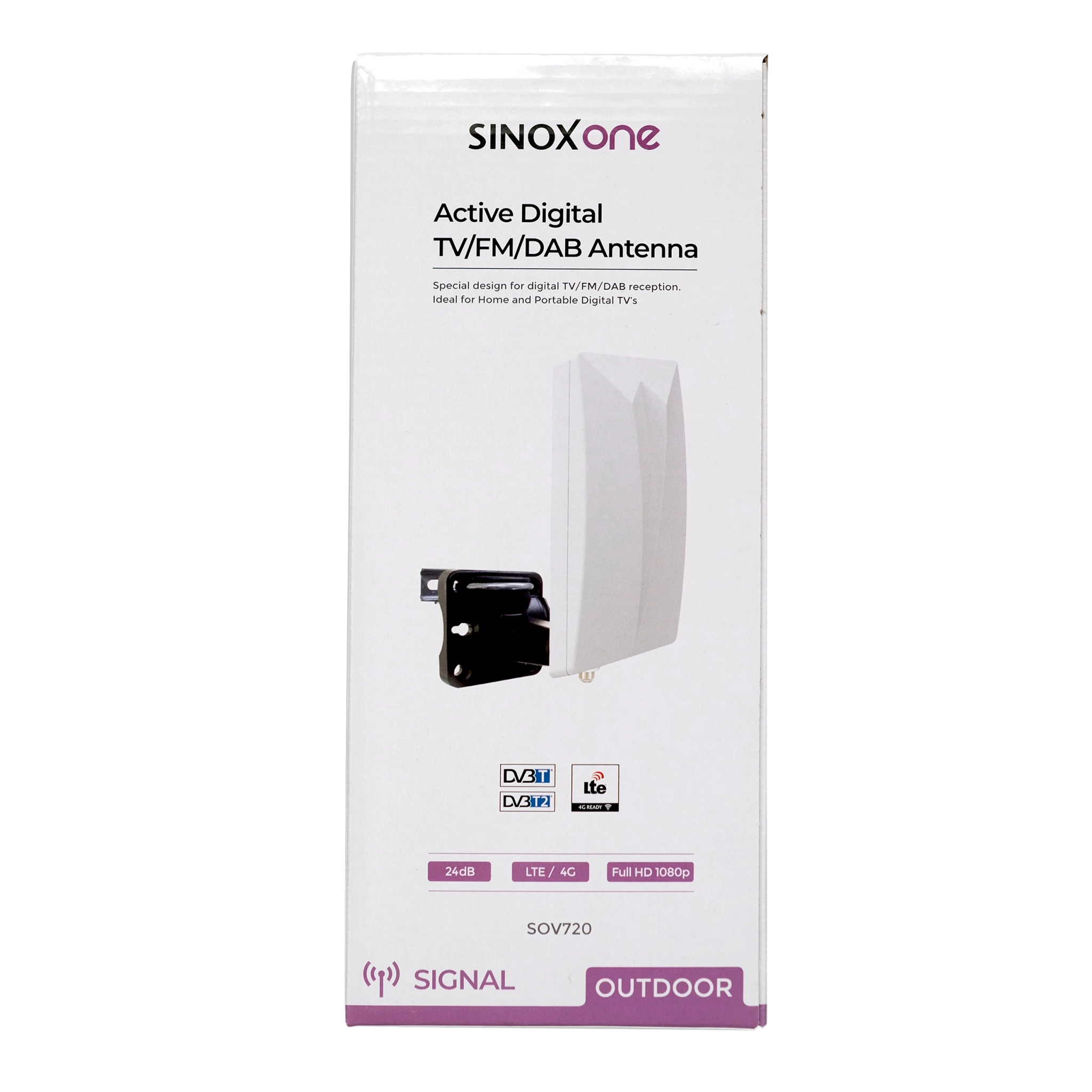 Sinox One Digital utomhusantenn till radio och TV. Vit