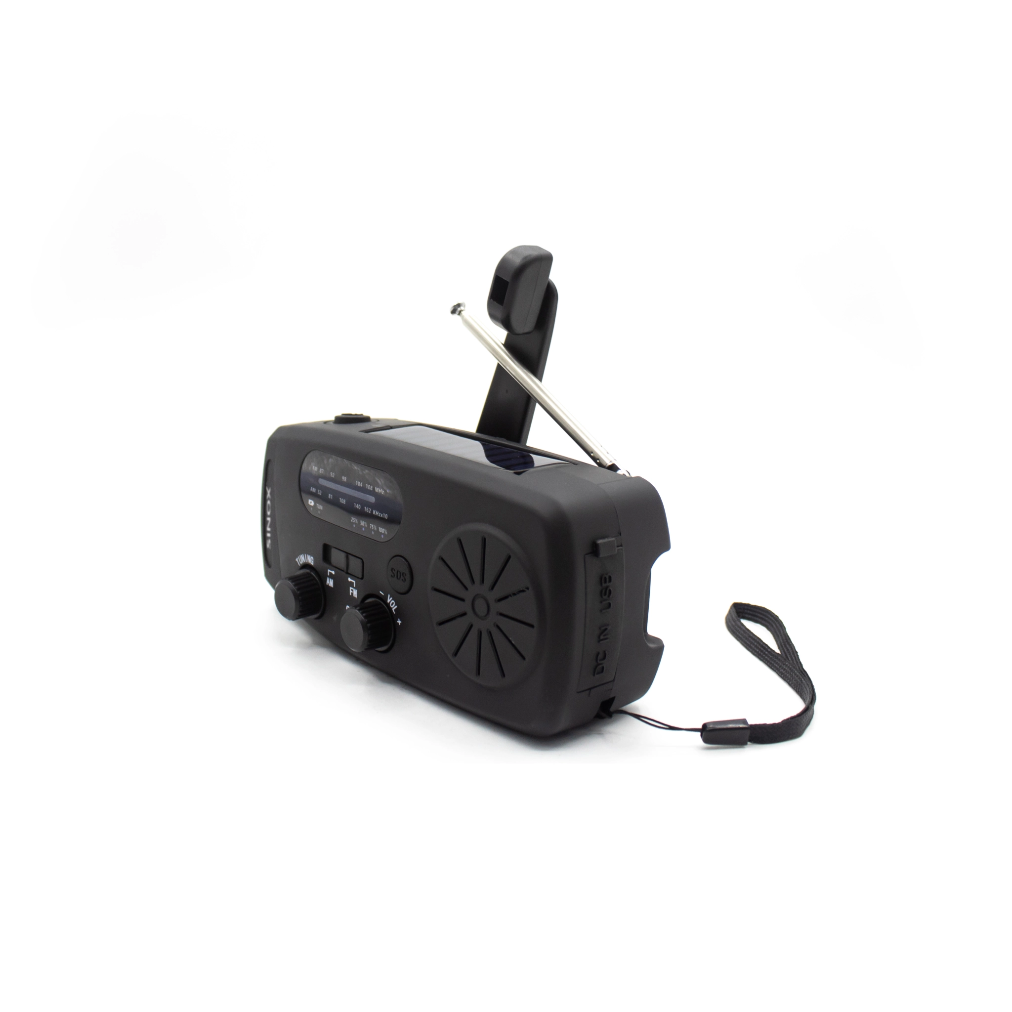 Sinox kompakt nödradio. Svart