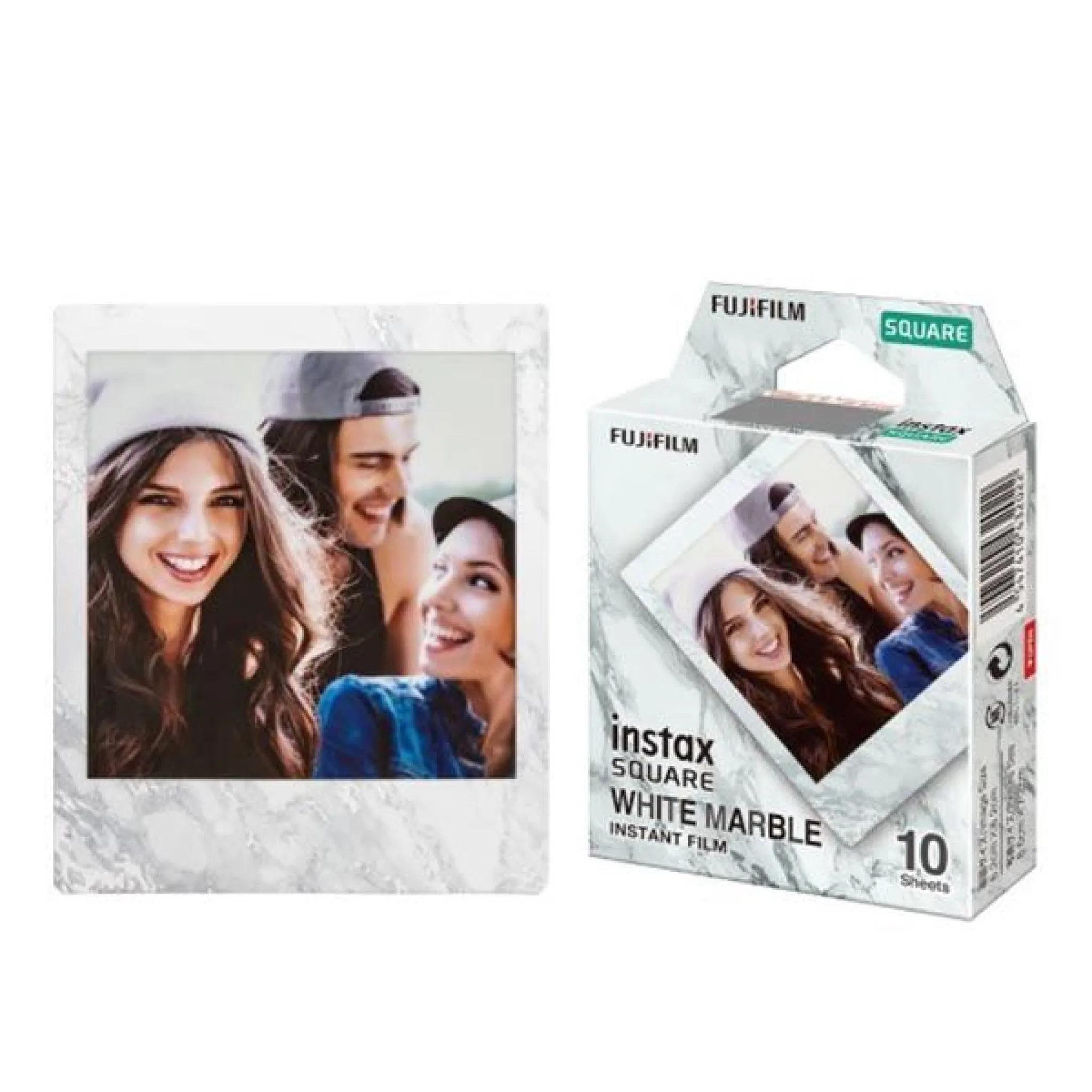 INSTAX Square film. 10 stycken. Vit marmor