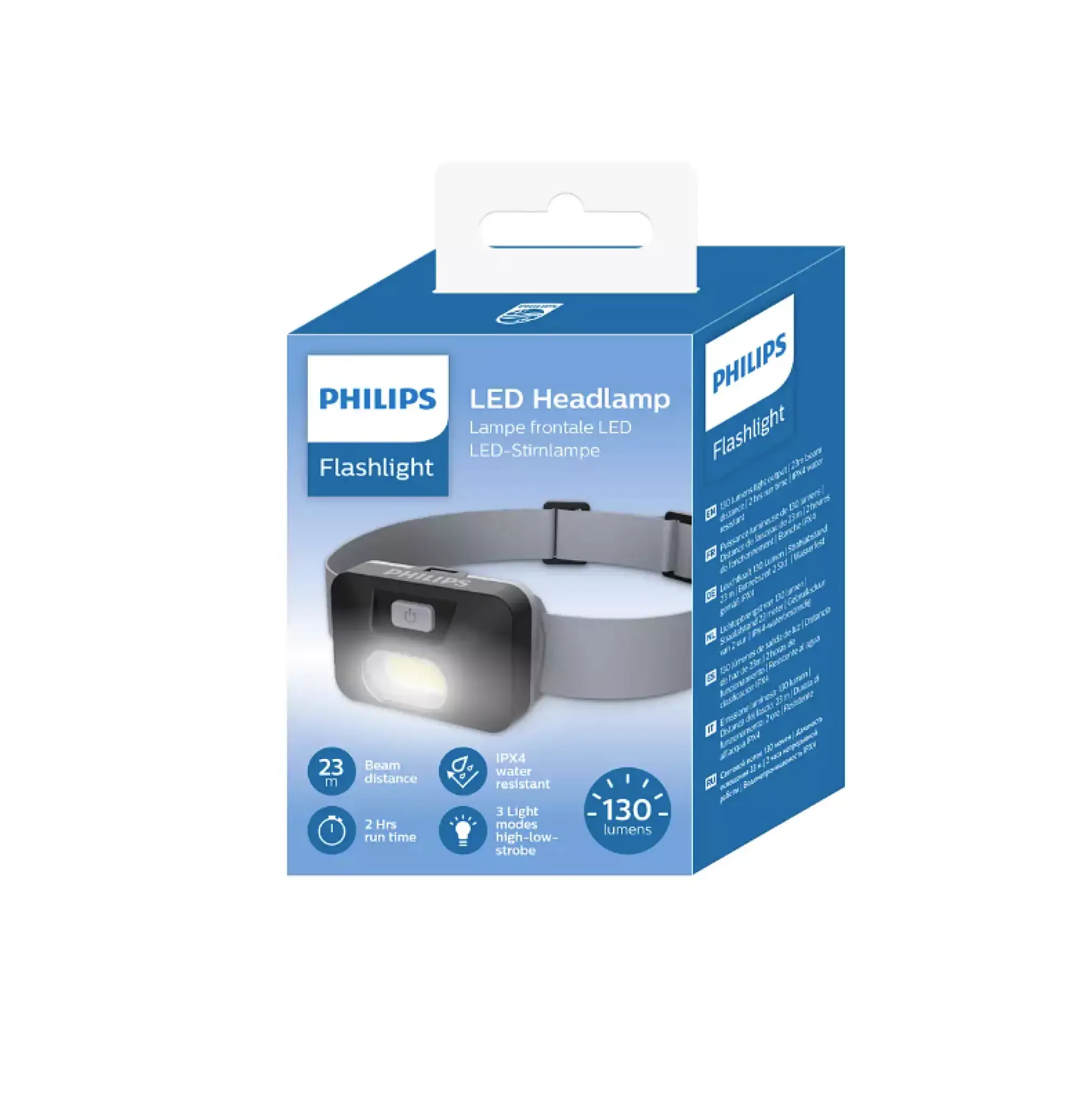 Philips pannlampa. Svart/grå