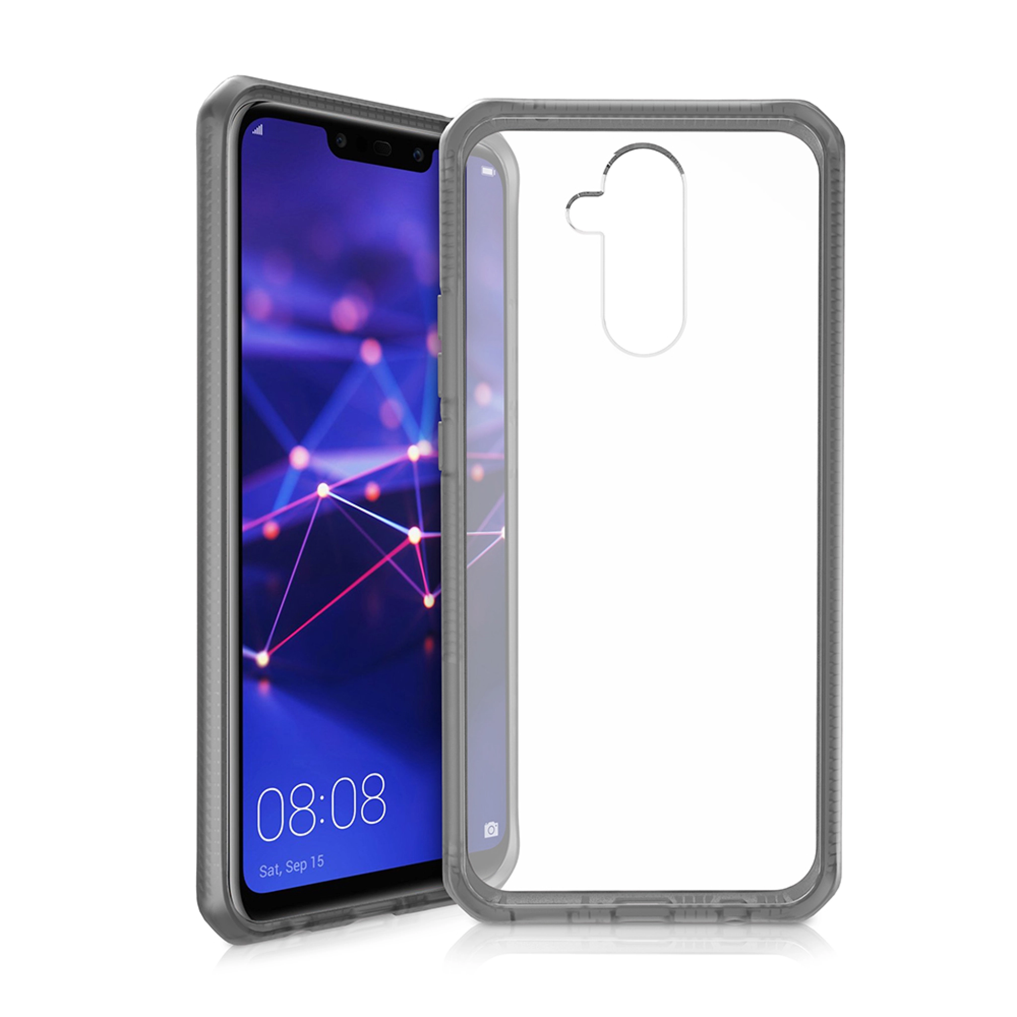 ITSKINS HYBRID FROST skal för Huawei Mate 20 Lite®. Svart och transparent