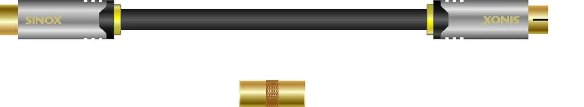 Sinox SHD Antennkabel. 3m. Svart